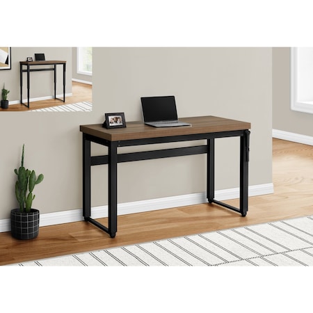 Monarch Specialties Computer Desk, Home Office, Standing, Adjustable, 48"L, Work, Laptop, Metal, Laminate, Walnut, Black I 7675